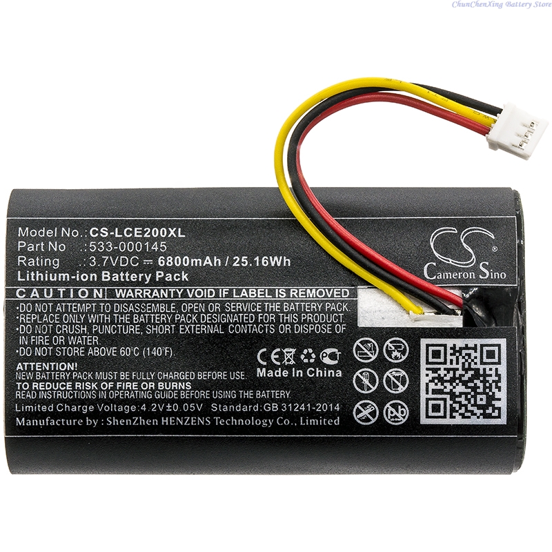 Home Security Battery Replacement - 100% NEW 3.7V 5200/6800mAh Replacement Battery