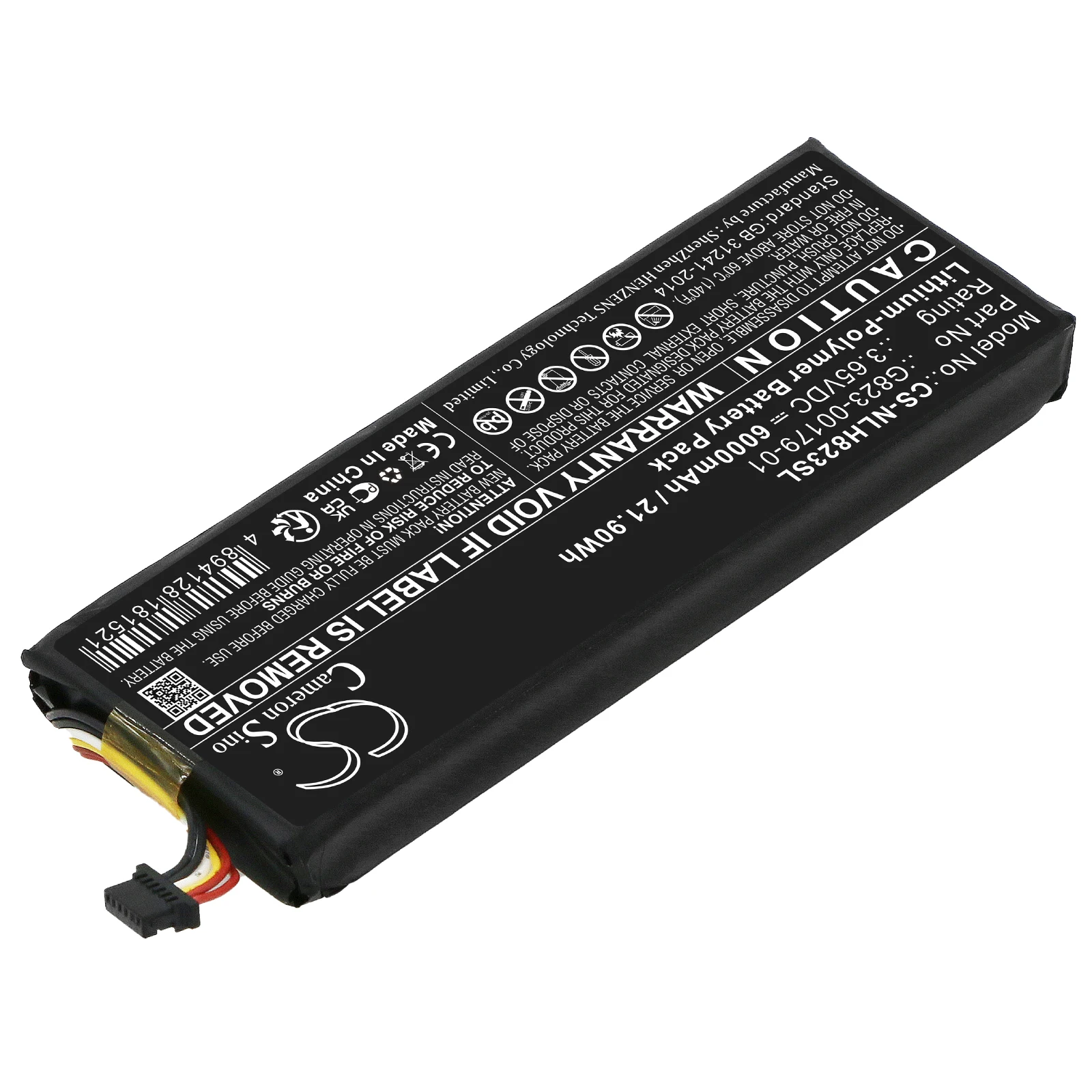 Home Security Battery Replacement - CameronSino Replacement Li-Polymer Battery G823-00179-01 GS25