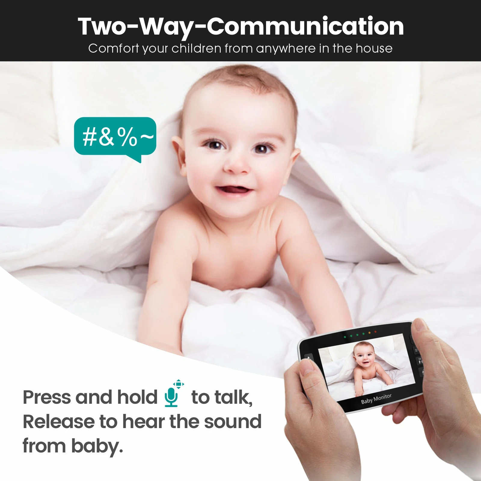 Home Security Cameras Uk - SM43A Baby Monitor Security Night Vision