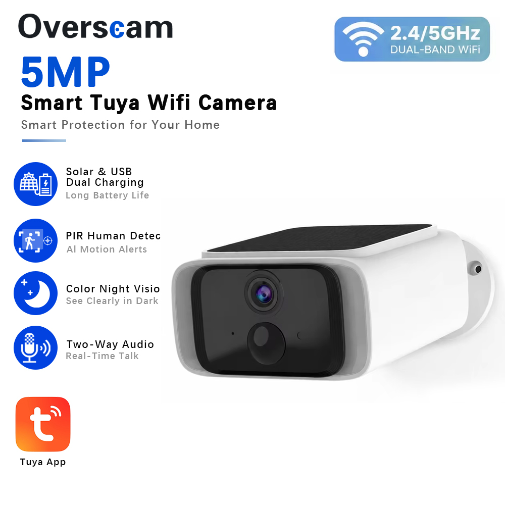 Home Security Prices - Tuya 5MP Solar Security Camera Wireless
