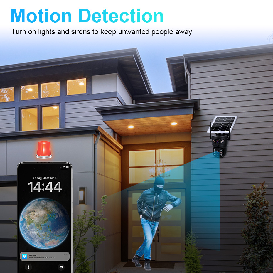 KERUI 6MP 4G SIM WiFi Solar Ca - Home Security Prices recension och pris