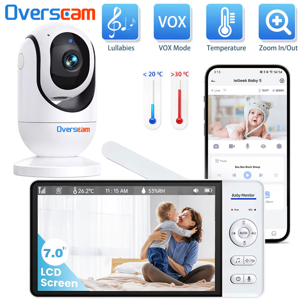 7.0 Inch Screen Baby Monitor 5 - Home Security Cameras Uk recension och pris