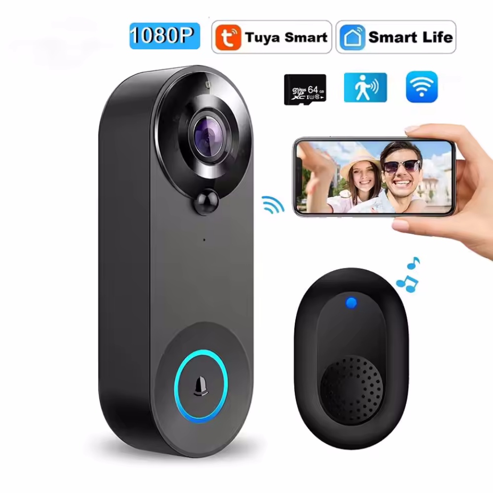 Tuya 1080P Wireless WIFI Doorb - Home Security Prices recension och pris