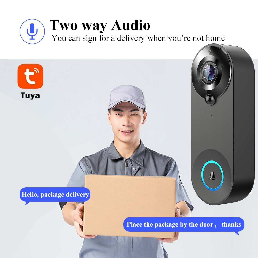 Tuya 1080P Wireless WIFI Doorb - Home Security Prices recension och pris