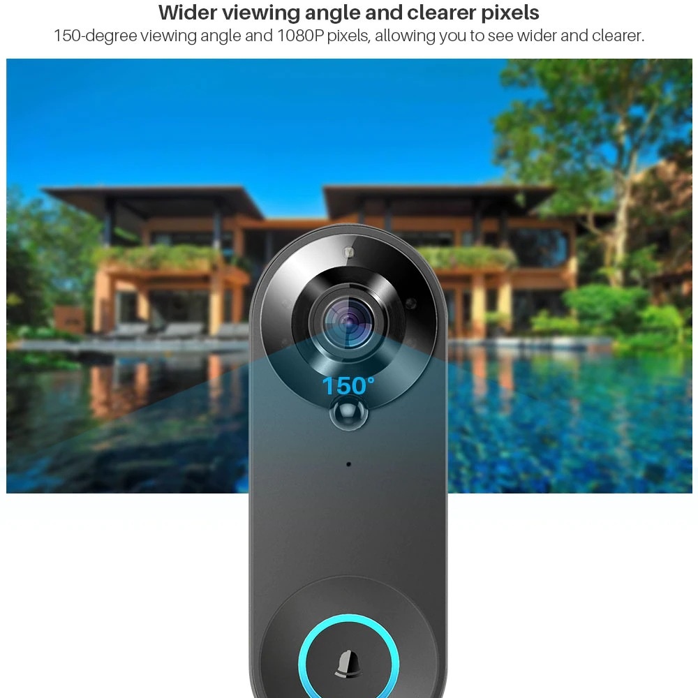 Tuya 1080P Wireless WIFI Doorb - Home Security Prices recension och pris
