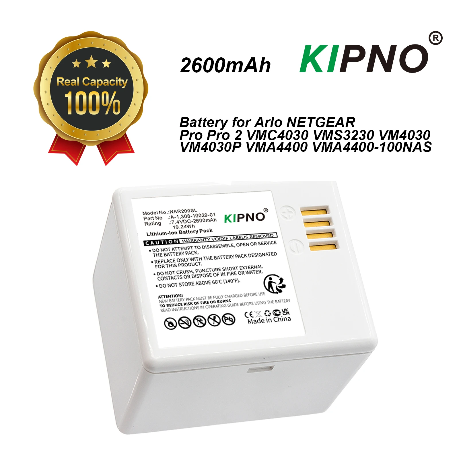 KIPNO Replacement Battery A-1  - Home Security Battery Replacement recension och pris