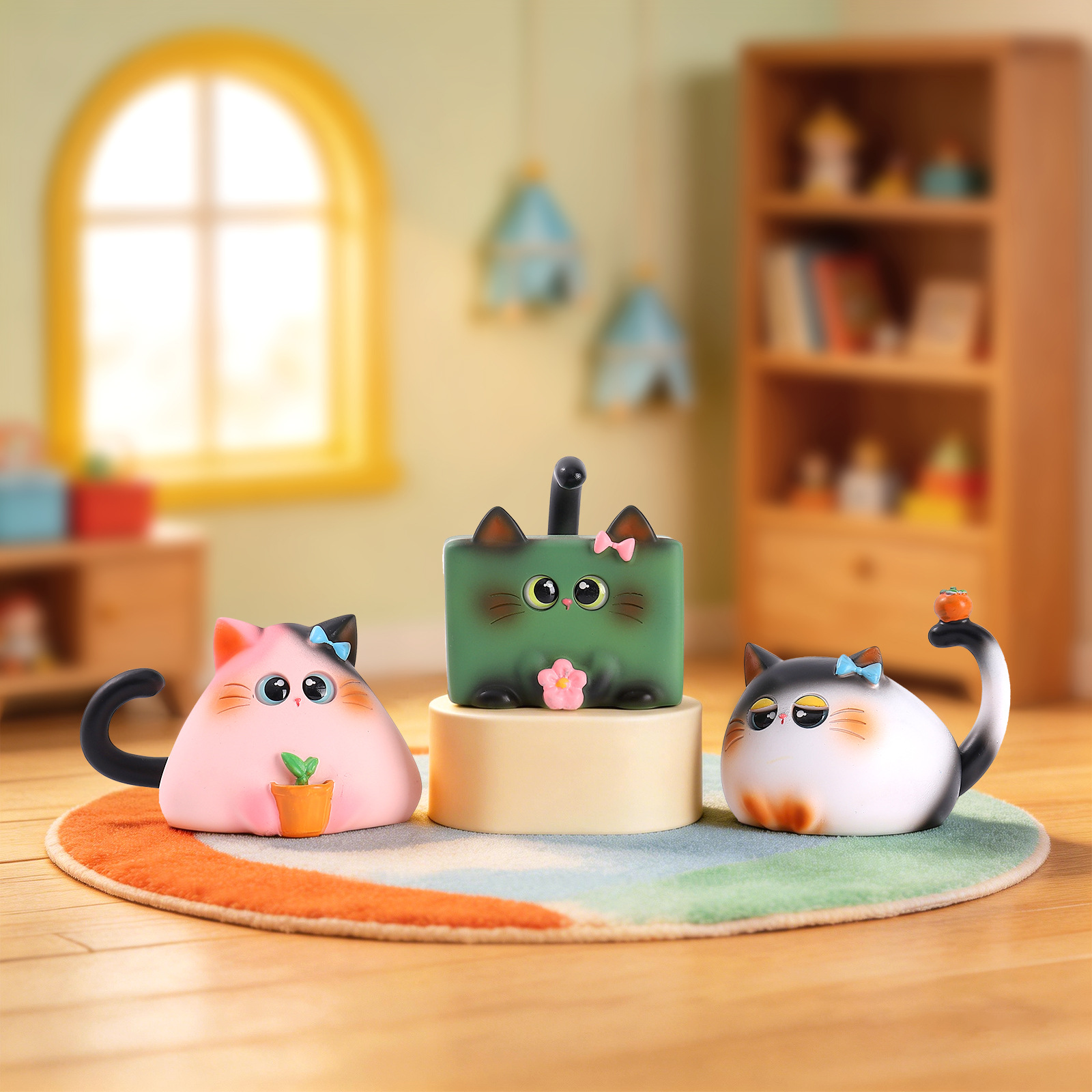 Blind Box Cat Figurine Resin C - Home Security Packages recension och pris