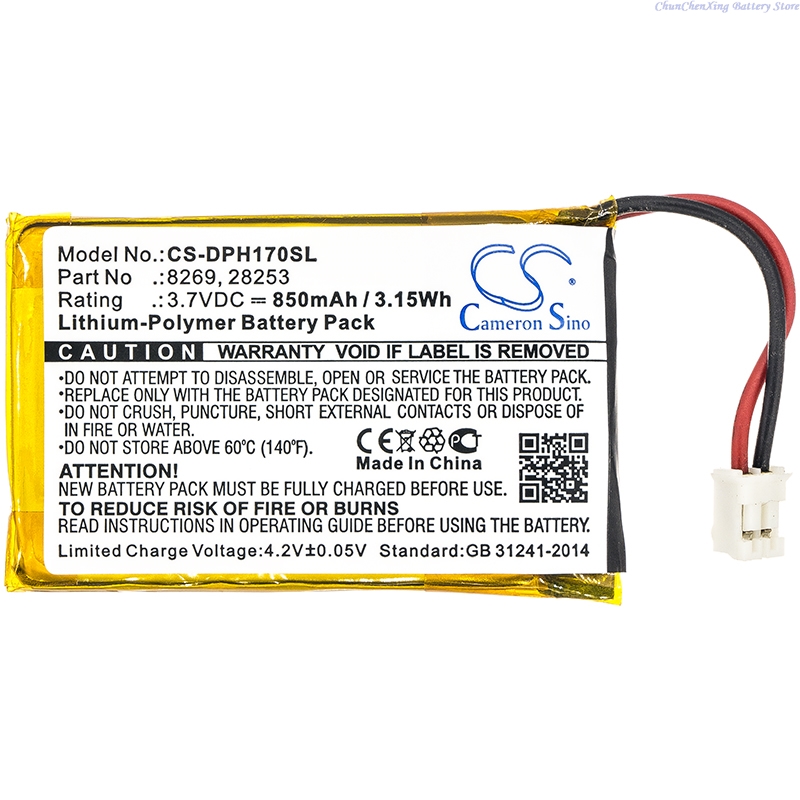 Cameron Sino 3.7V 850mAh Repla - Home Security Battery Replacement recension och pris