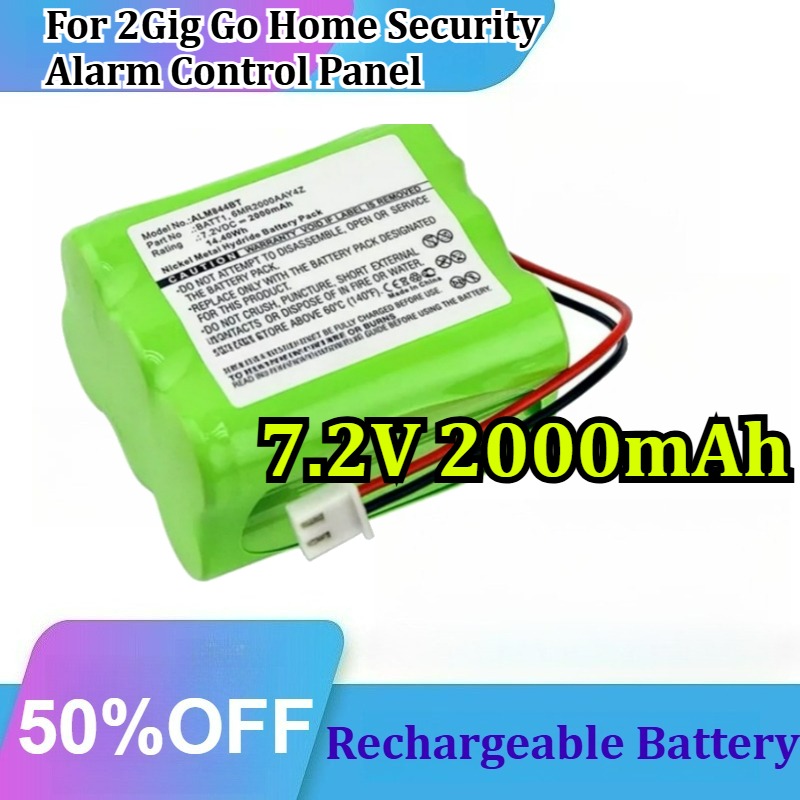 7.2V 2000mAh Ni-MH for 2Gig Go - Home Security Battery Replacement recension och pris